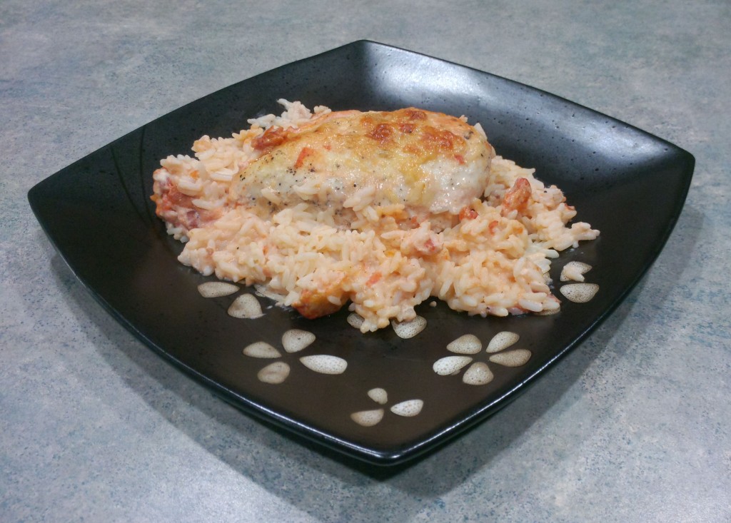 Alfredo Chicken and Rice Bake