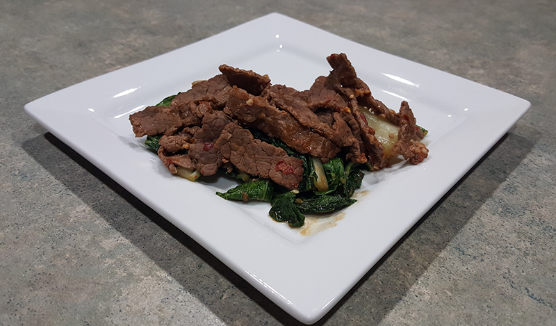 Sesame Beef and Bok Choy